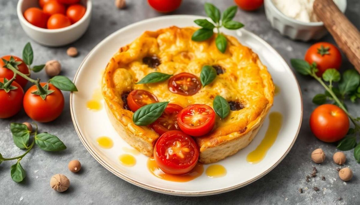 Un clafoutis coloré aux poivrons et tomates pour égayer vos repas