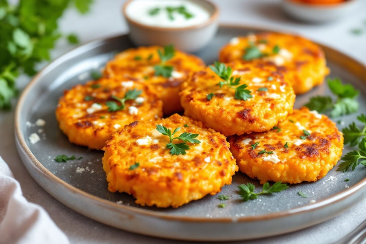Des galettes à la patate douce et feta qui réchauffent le cœur