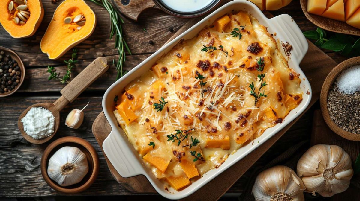se régaler avec un gratin de butternut : la recette facile et pleine de saveurs