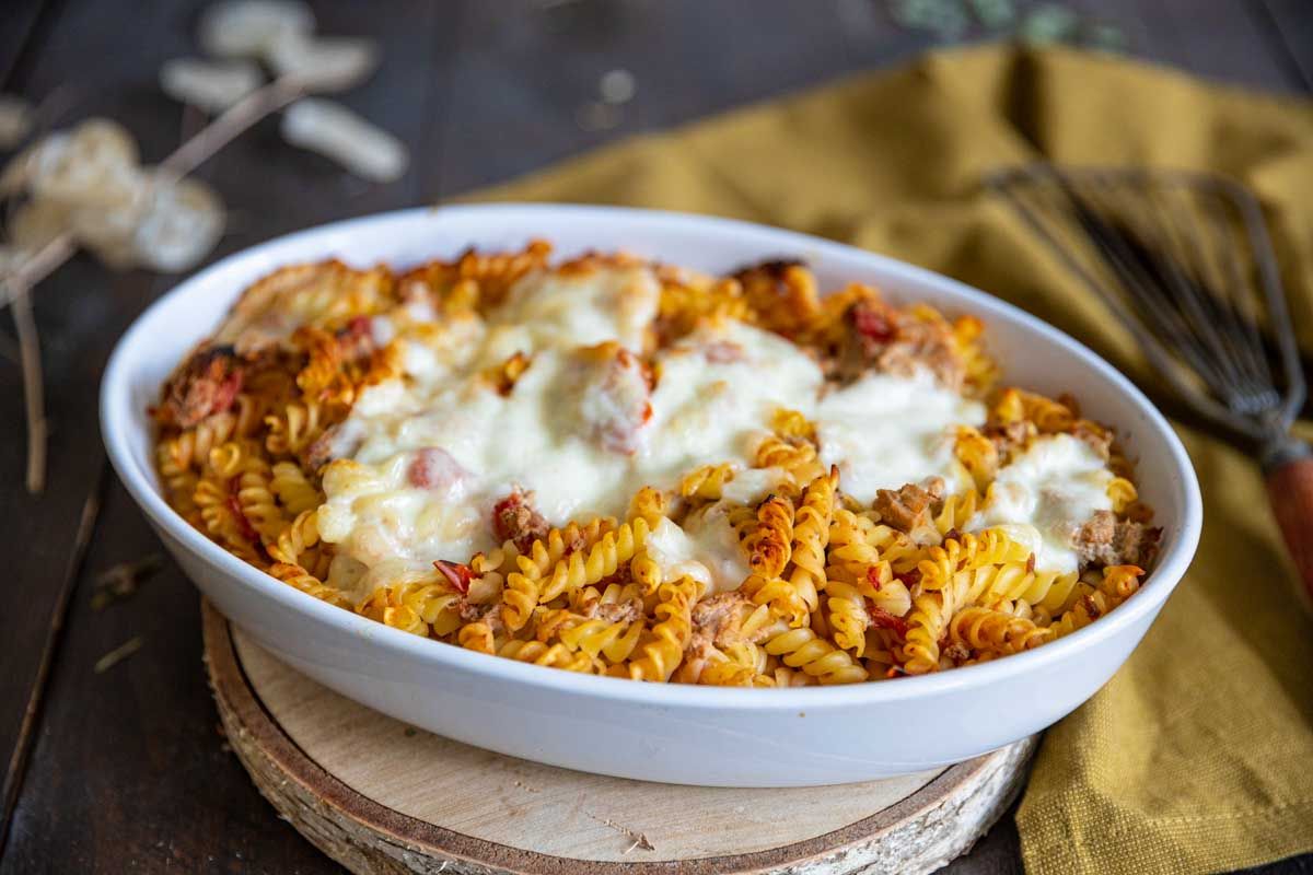 Gratin de pâtes au thon
