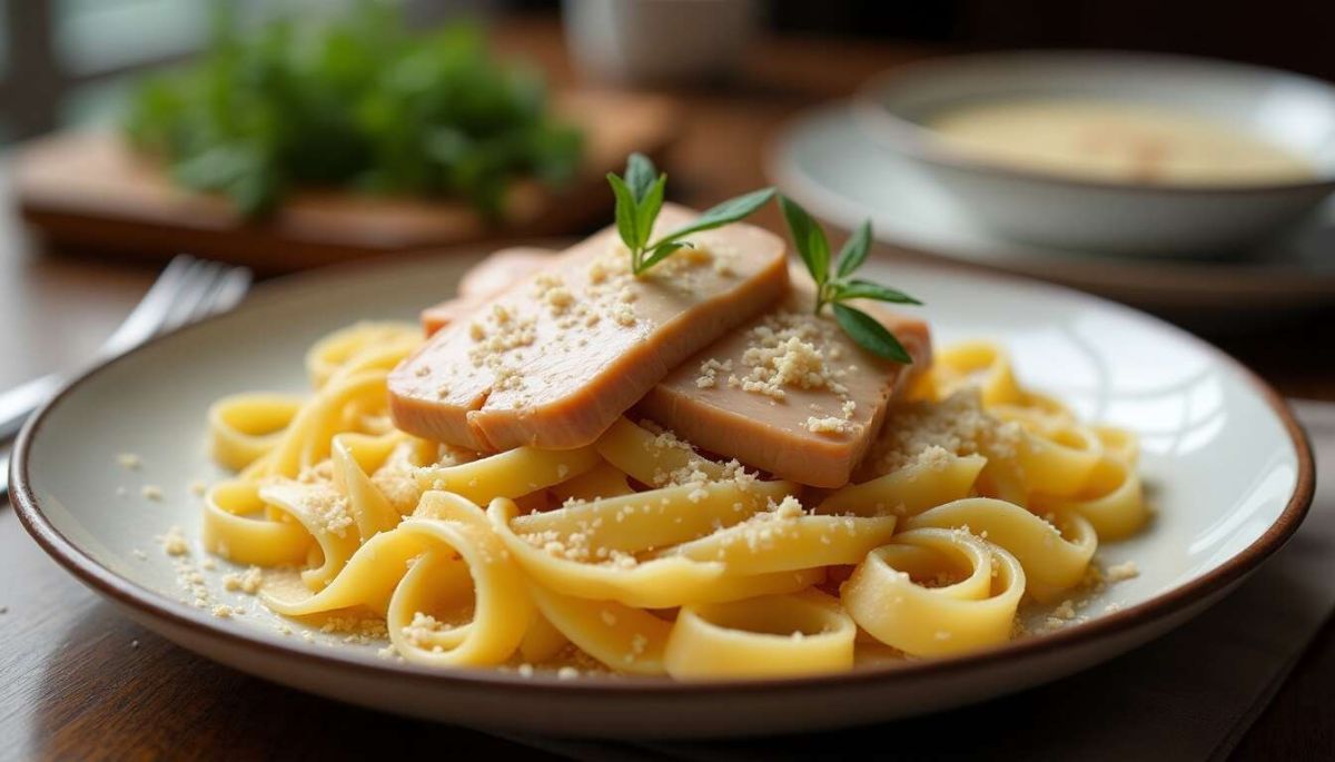 Des tagliatelles au foie gras pour un repas inoubliable