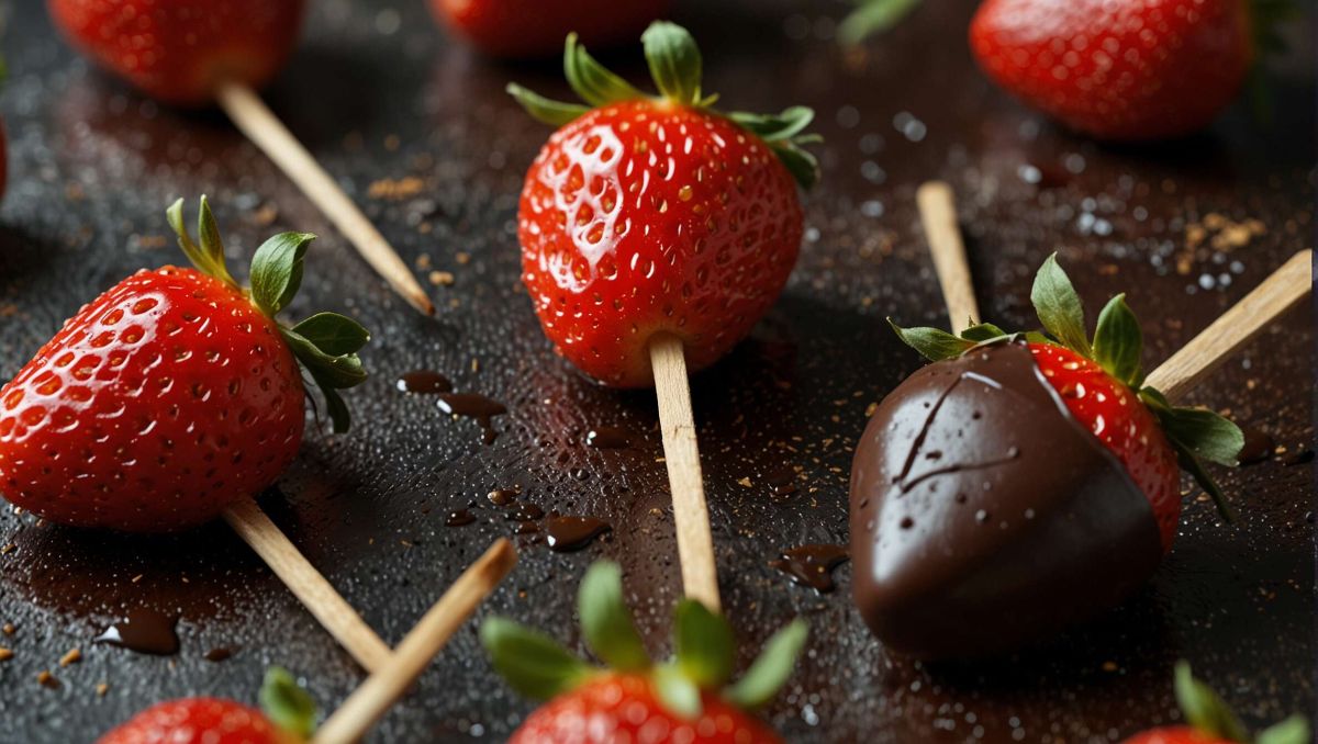 Sucettes de fraises au chocolat : une douceur à réaliser chez vous