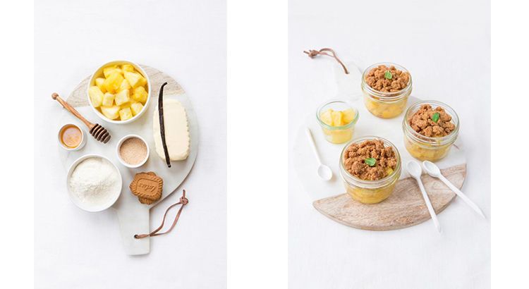 Un crumble d'ananas et spéculoos irrésistible