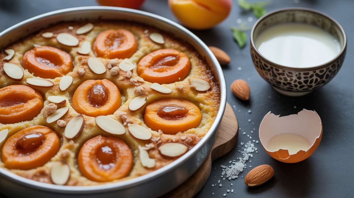 Gratin léger d’abricots aux amandes