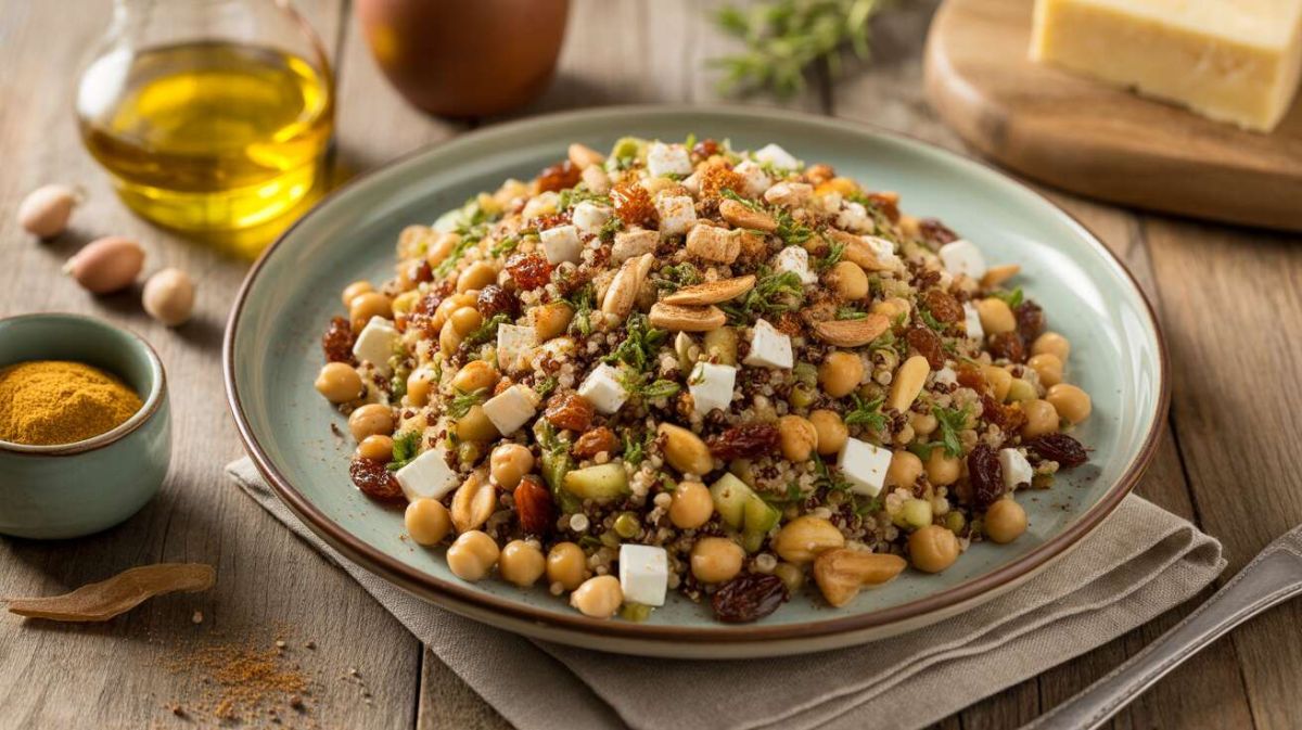 Éveillez vos papilles avec une salade complète aux céréales et fromage