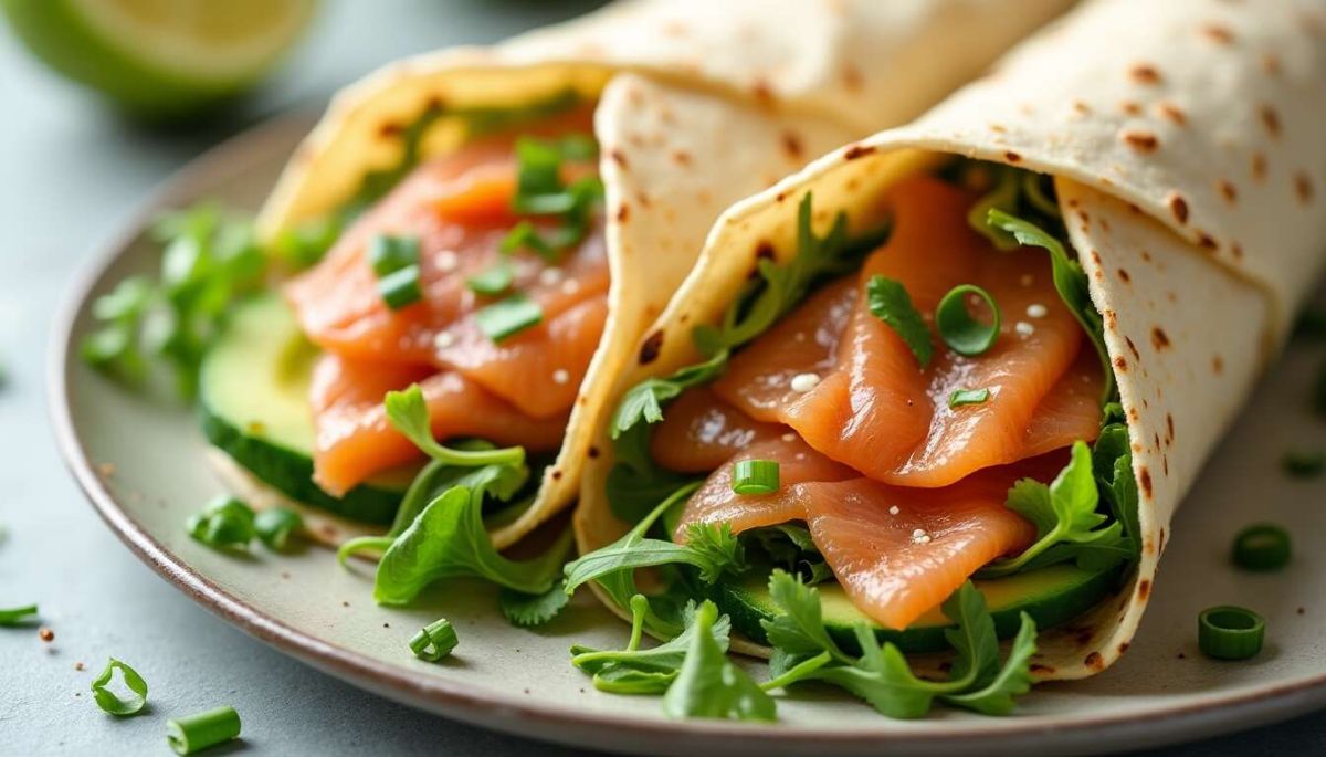 Dégustez des wraps de saumon fumé en un clin d'œil