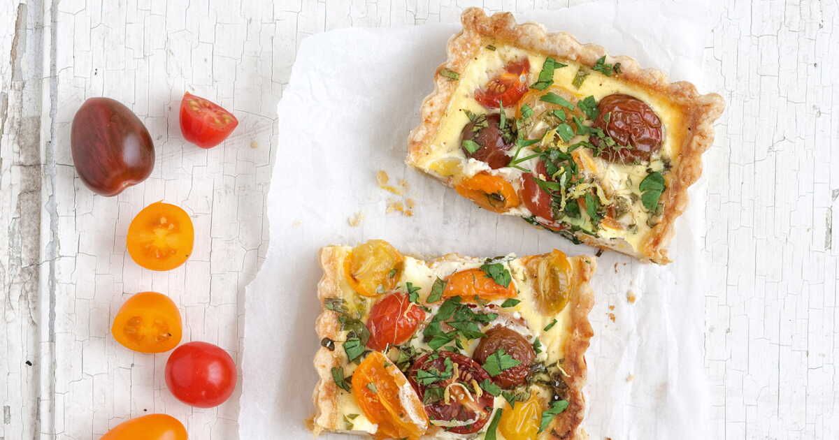 L'art de la tarte aux tomates multicolores