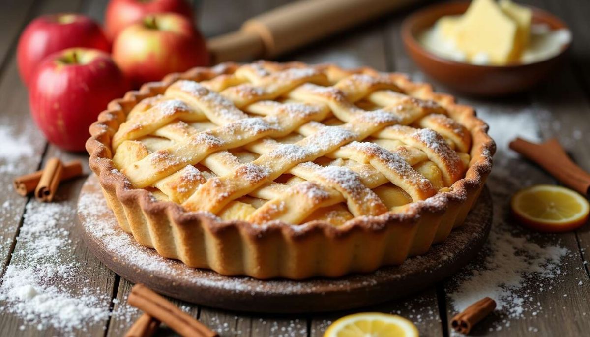 Une tarte aux pommes à l'ancienne qui fait fondre les cœurs