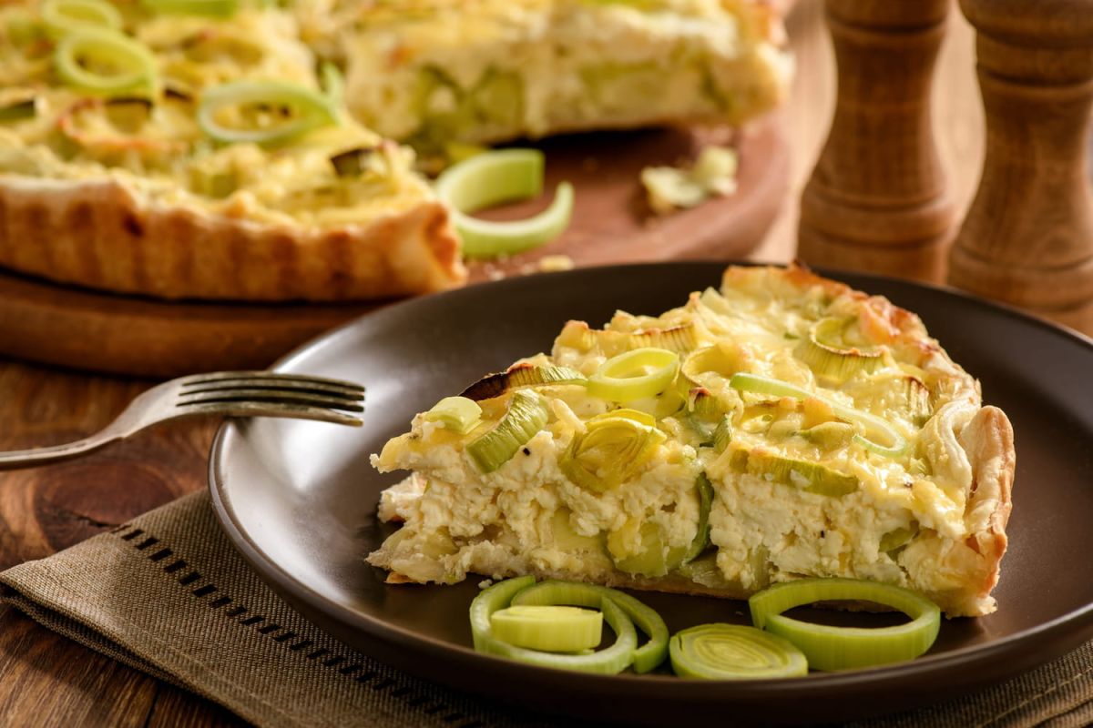 La délicieuse quiche aux poireaux et au chèvre par Cyril Lignac