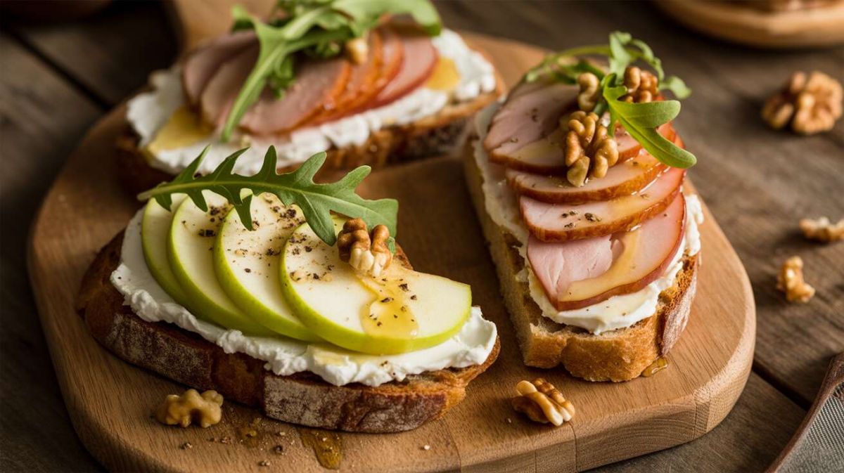 Des toasts de fromage et magret de canard à tomber