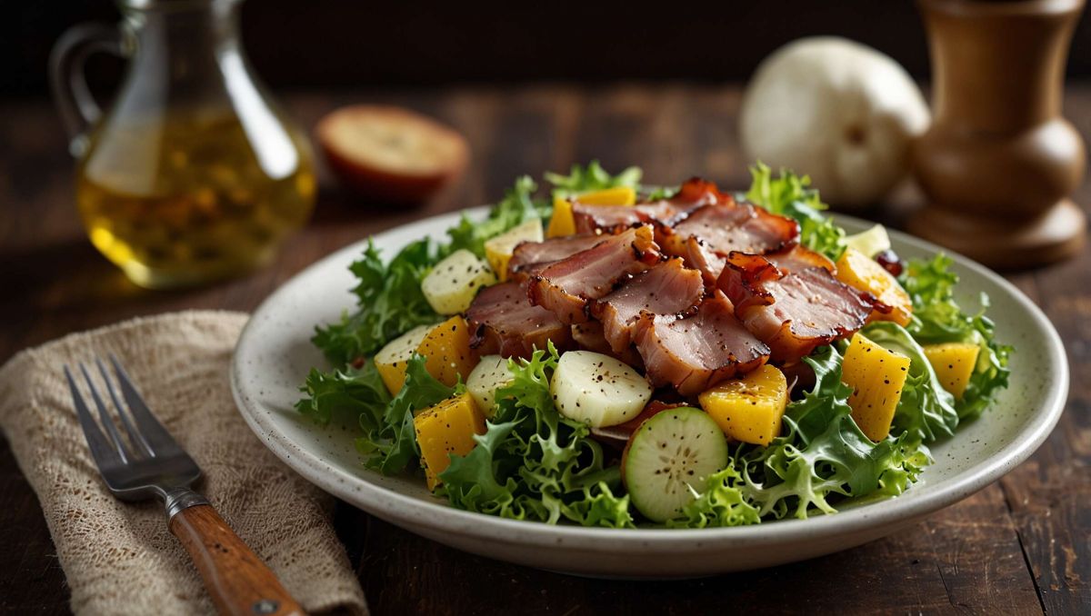 Une salade au lard à la mode ardennaise : un délice chaleureux